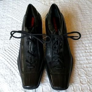 Vintage Prada Black Leather Sneaker Style Booties